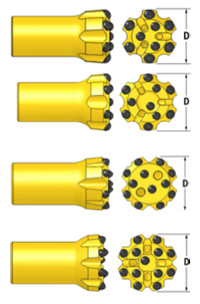 Broca de botón de hilo