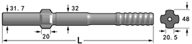 Shank Adapter HL RD HLX