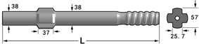 Shank Adapter HL RD HLX