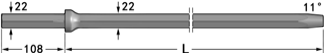 11 Degree Tapered Drill Rod