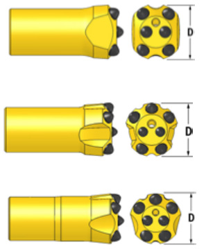 Broca de botón de hilo