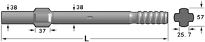 Shank Adapter HL RD HLX