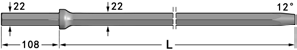 12 Degree Tapered Drill Rod