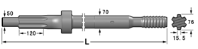 Shank Adapter HL RD HLX