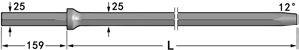 12 Degree Tapered Drill Rod