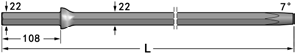 7 Degree Tapered Drill Rod